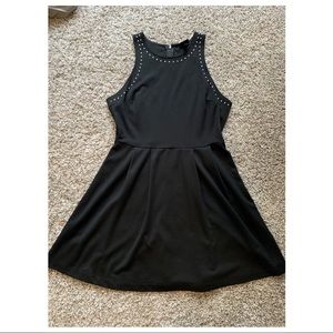 Mossimo black swing dress with smooth metal studs. Size L